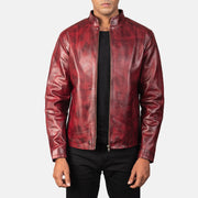 Alex Leder-Bikerjacke für Herren – Zusätzliche Produktansicht 1
