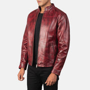 Alex Leder-Bikerjacke für Herren – Zusätzliche Produktansicht 2