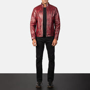 Alex Leder-Bikerjacke für Herren – Zusätzliche Produktansicht 3