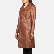 
Black Cowhide leather Coat - Rückansicht mit passgenauen Schultern & sauberem Saum
