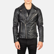 Men's Armand Green Suede Biker Jacket in Green Goatskin Suede - Vorderansicht &amp; maßgeschneiderte Silhouette | Online Kaufen