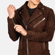 Armand Grün Leder-Bikerjacke für Herren – Zusätzliche Produktansicht 6
