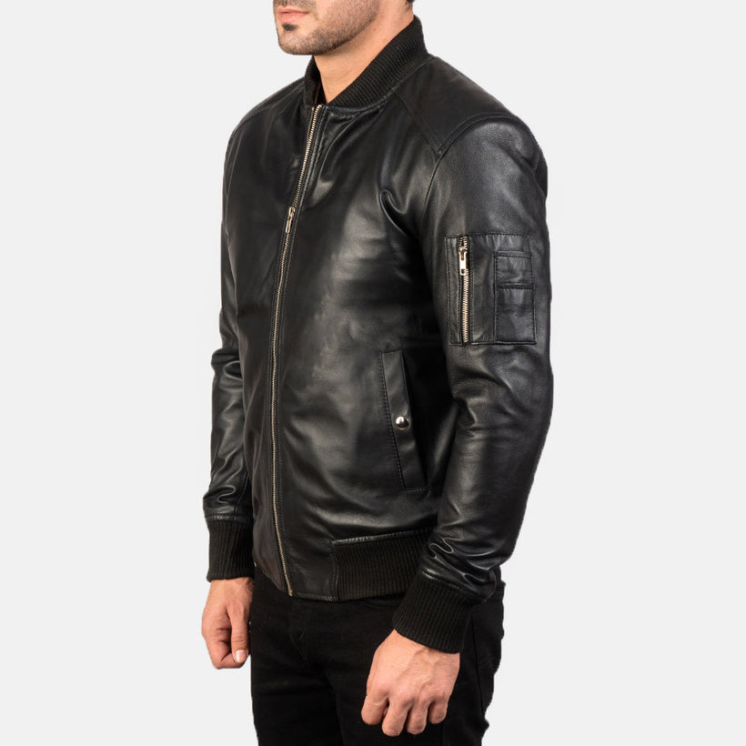 Bomia MA-1 Leder-Bomberjacke für Herren