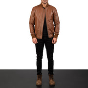 Bomia MA-1 Leder-Bomberjacke für Herren – Zusätzliche Produktansicht 3