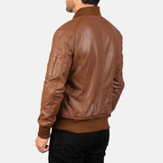 Bomia MA-1 Leder-Bomberjacke für Herren – Zusätzliche Produktansicht 5