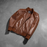 Bomia MA-1 Leder-Bomberjacke für Herren – Zusätzliche Produktansicht 7