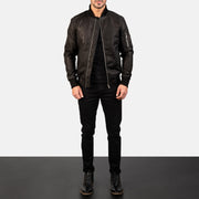 Bomia MA-1 Leder-Bomberjacke für Herren – Zusätzliche Produktansicht 2