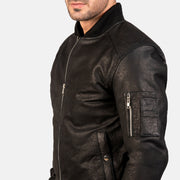 Bomia MA-1 Leder-Bomberjacke für Herren – Zusätzliche Produktansicht 5