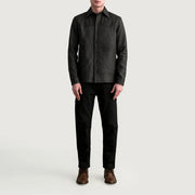 
Detailansicht of Shirt & Buttons Hardware on Bronco Tumbled Braun Leather Shirt für Herren