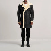Charles Ledermantel Braun Shearling Ledermantel für Herren – Zusätzliche Produktansicht 3