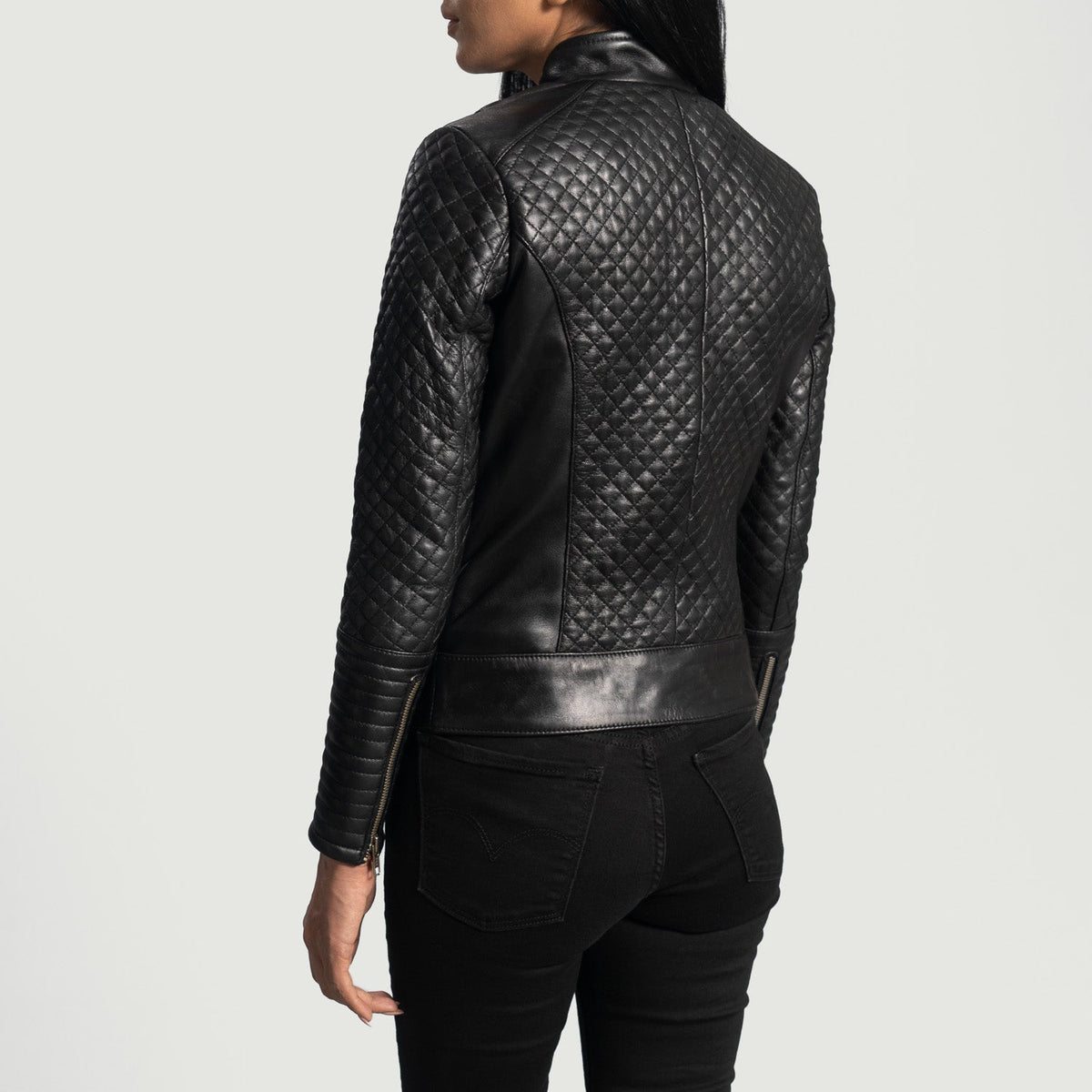 Authentic Sheepskin Leather with Aniline Finish Grain Texture & Heavy-Duty Seam Stitching Detail