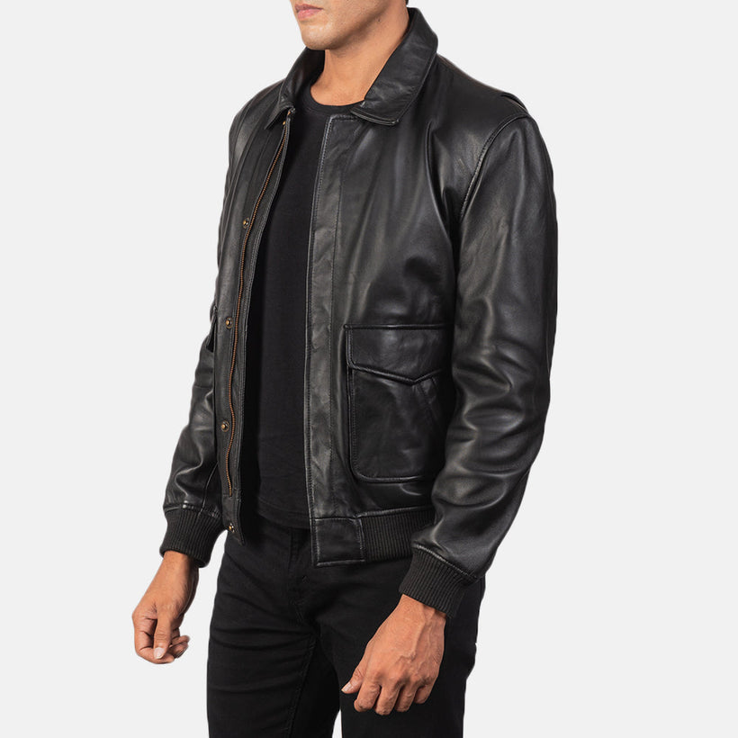 Coffmen Leder-Bomberjacke für Herren