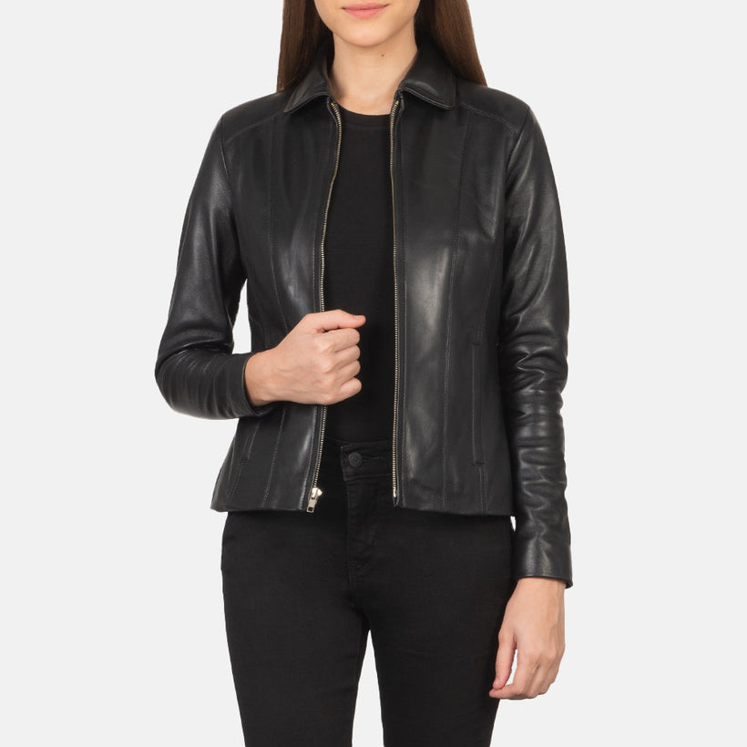 Colette Schwarz Lederjacke für Damen