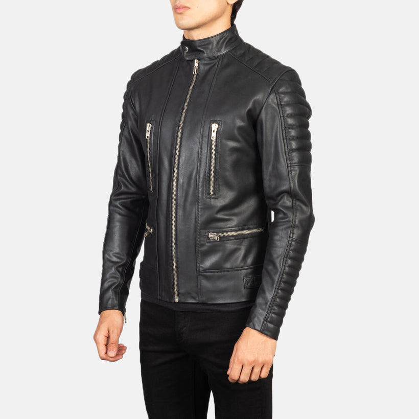 Damian Leder-Bikerjacke für Herren