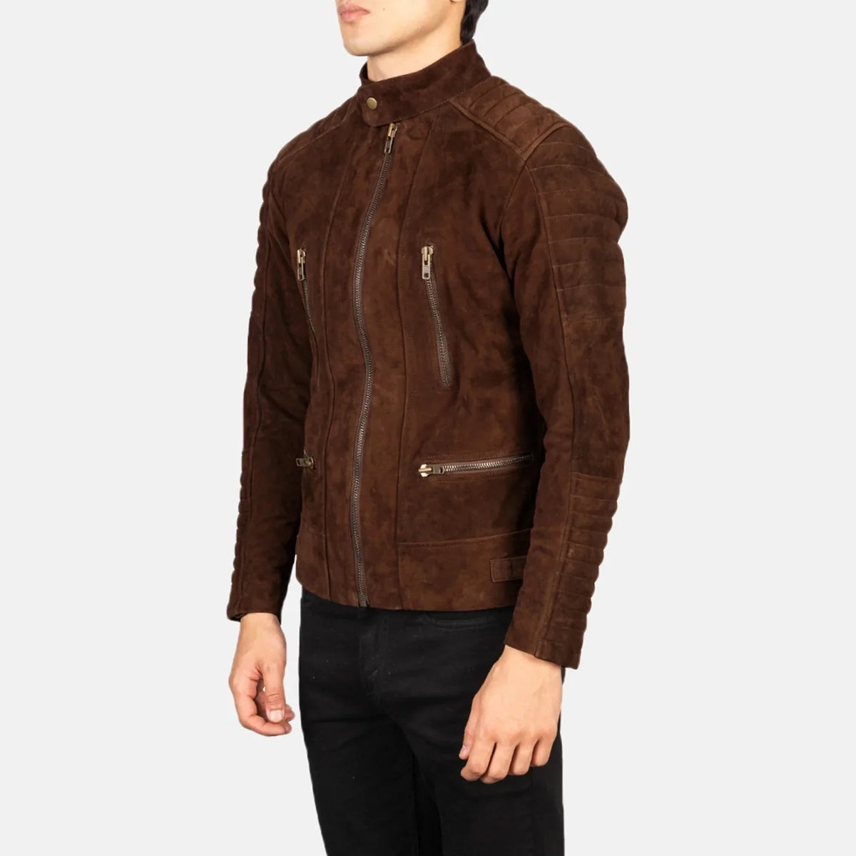 Damian Leder-Bikerjacke für Herren – Zusätzliche Produktansicht 2