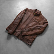 Dean Schwarz Leder-Bikerjacke für Herren – Zusätzliche Produktansicht 7