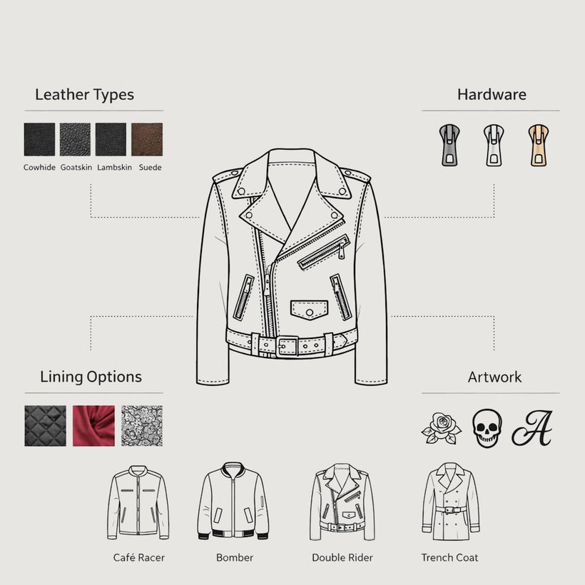 Design Your Own Lederjacke für Herren