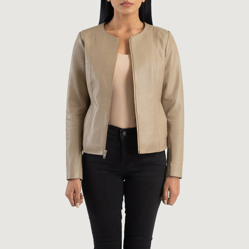 Elixir Collarless Lederjacke für Damen