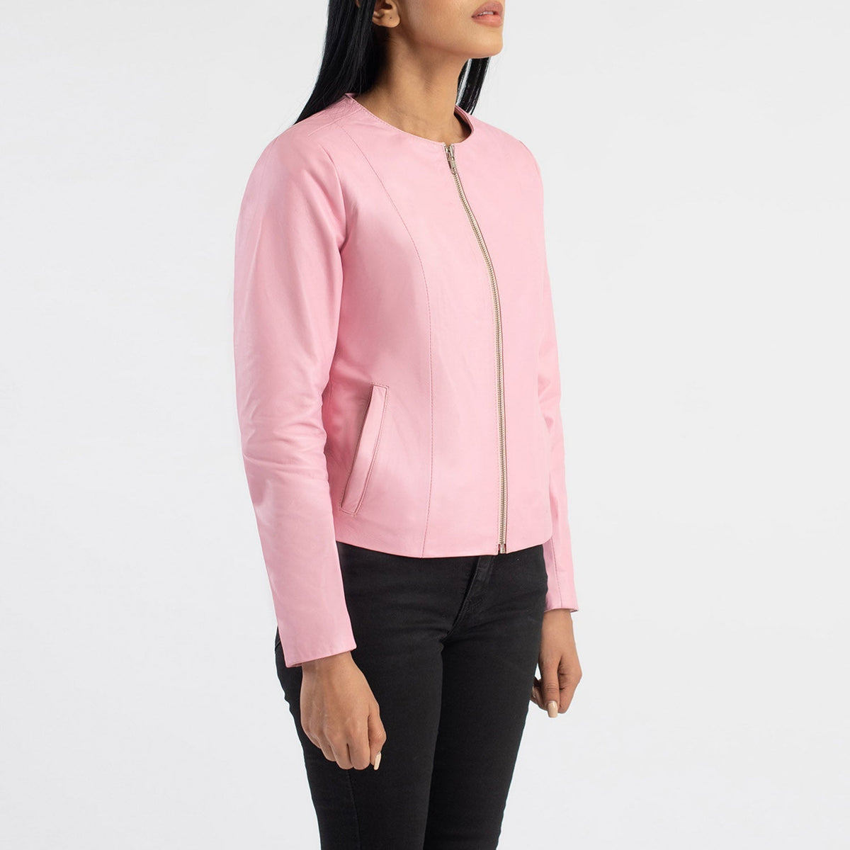 Elixir Collarless Lederjacke für Damen – Zusätzliche Produktansicht 2