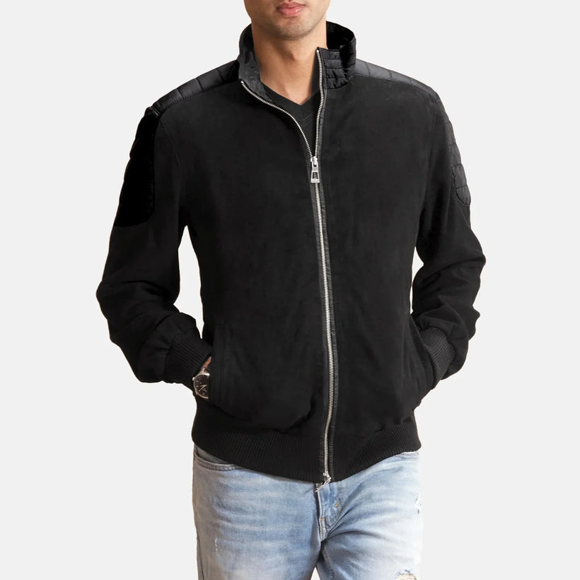 Ethan Hybrid Suede Leder-Bomberjacke für Herren