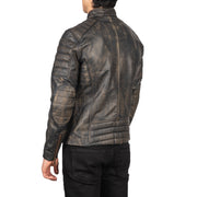 Faisor Mocha Leder-Bikerjacke für Herren – Zusätzliche Produktansicht 5