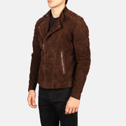 Faisor Mocha Leder-Bikerjacke für Herren – Zusätzliche Produktansicht 2