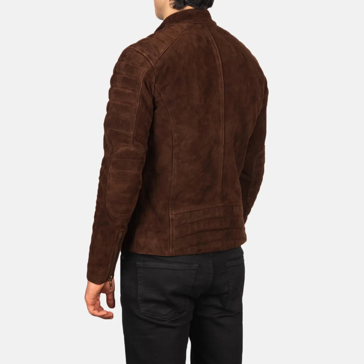 Faisor Mocha Leder-Bikerjacke für Herren – Zusätzliche Produktansicht 5