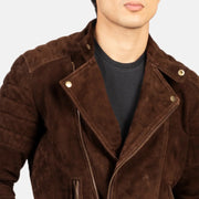 Faisor Mocha Leder-Bikerjacke für Herren – Zusätzliche Produktansicht 6