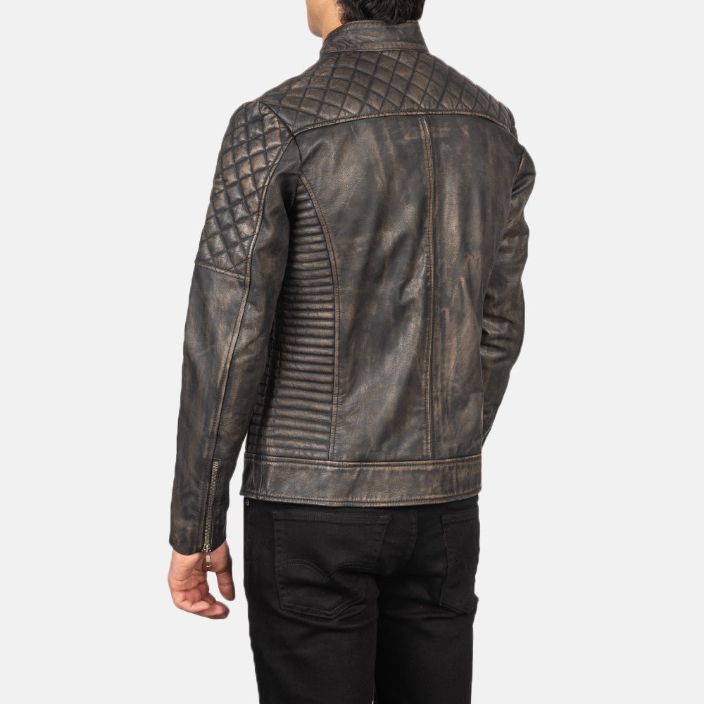 Fernando Gesteppt Leder-Bikerjacke für Herren – Zusätzliche Produktansicht 5
