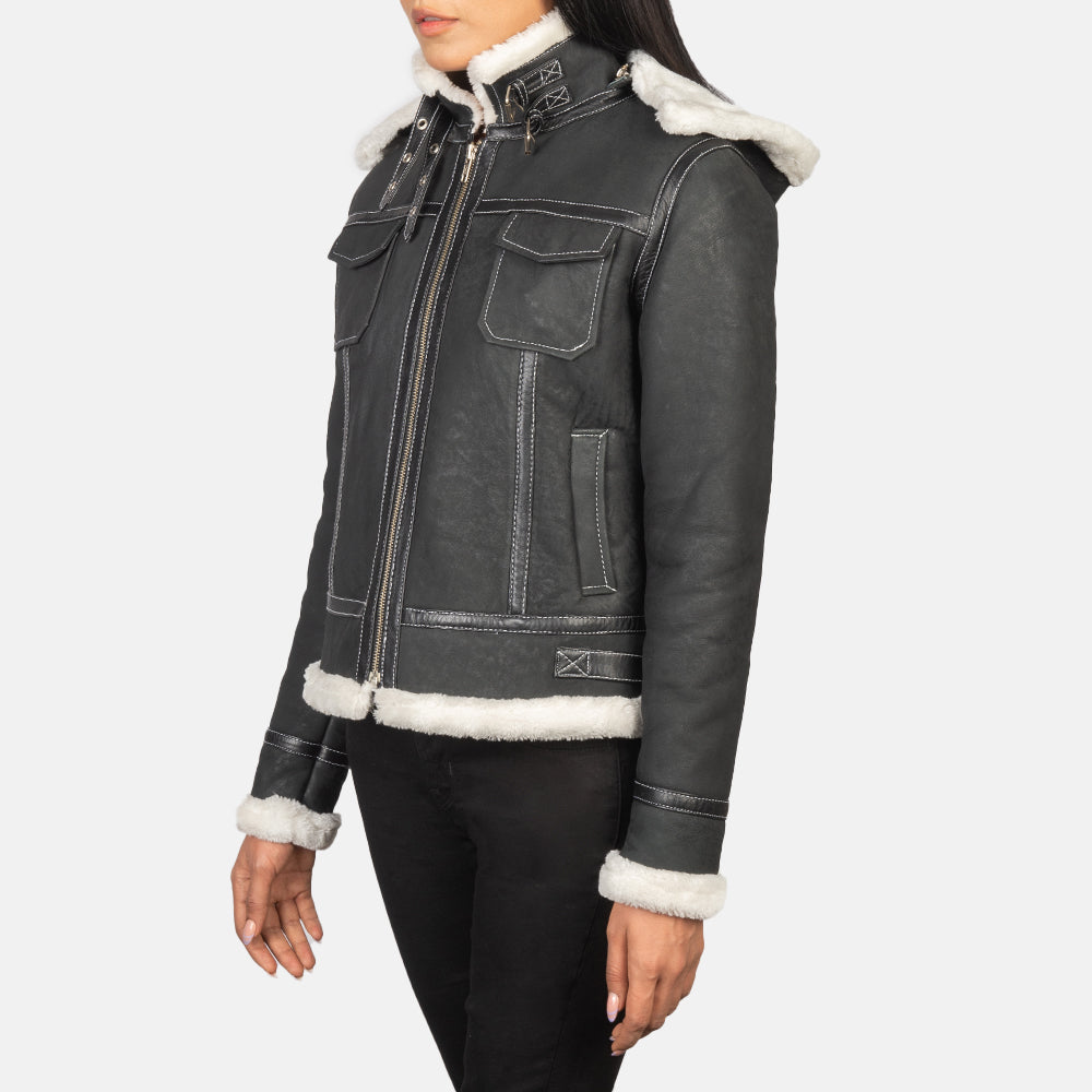 
Fiona Hooded Lammfelljacke für Damen – alternate product view 2