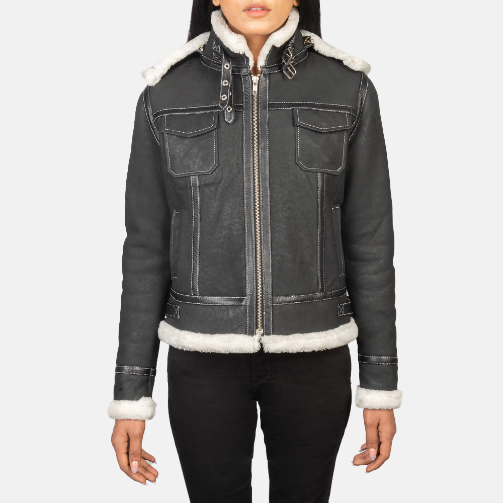 
Fiona Hooded Lammfelljacke für Damen – alternate product view 4
