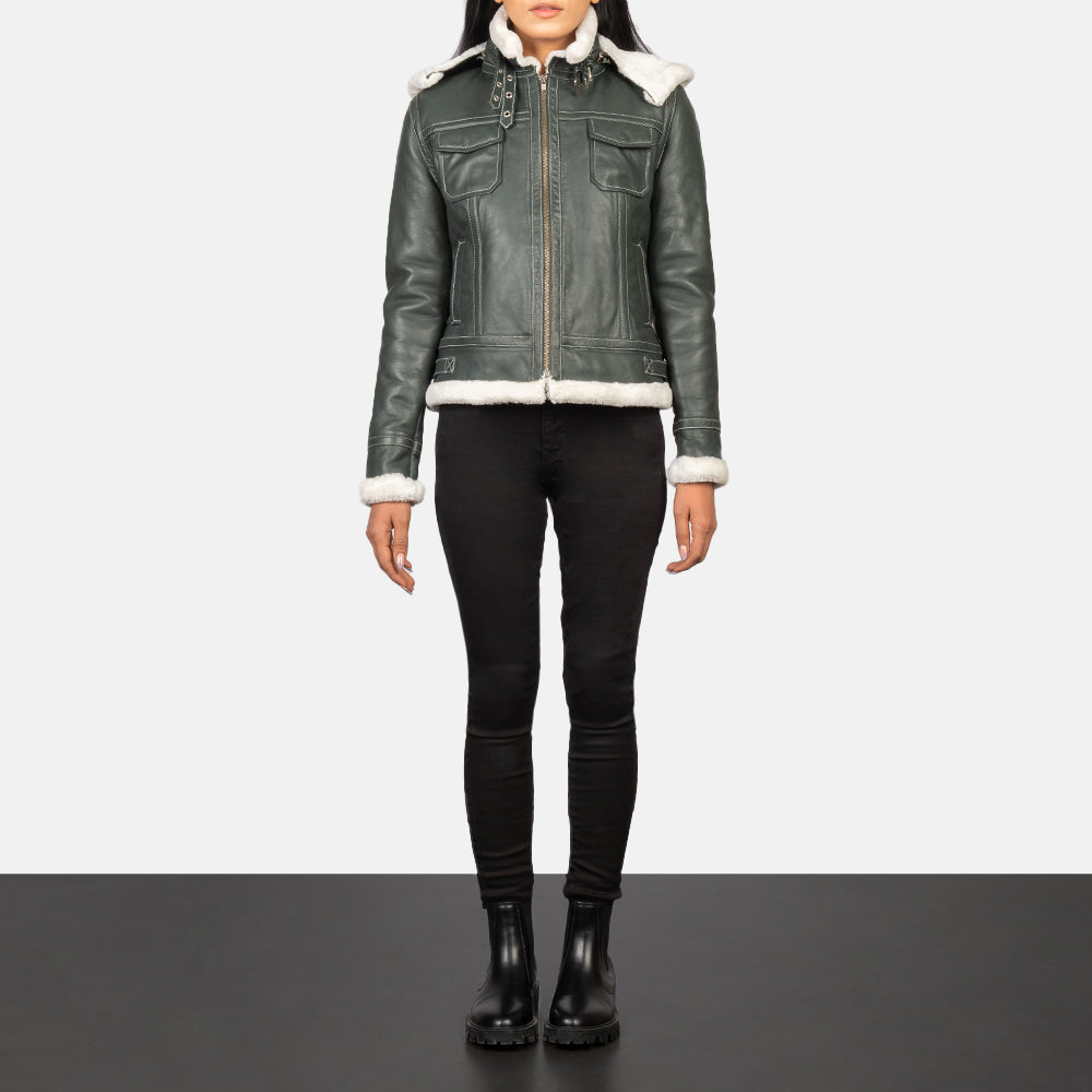 
Fiona Hooded Lammfelljacke für Damen – alternate product view 2