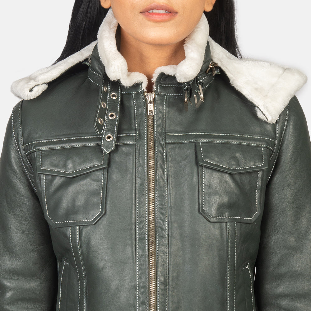 
Fiona Hooded Lammfelljacke für Damen – alternate product view 6