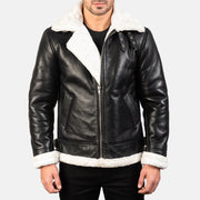 Francis B-3 Schwarz Leder-Bomberjacke für Herren – Zusätzliche Produktansicht 1
