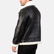 Francis B-3 Schwarz Leder-Bomberjacke für Herren – Zusätzliche Produktansicht 5