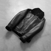 Francis B-3 Schwarz Leder-Bomberjacke für Herren – Zusätzliche Produktansicht 7