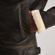 Francis B-3 Schwarz Leder-Bomberjacke für Herren – Zusätzliche Produktansicht 6
