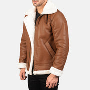 Francis B-3 Schwarz Leder-Bomberjacke für Herren – Zusätzliche Produktansicht 2