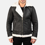 Francis B-3 Schwarz Leder-Bomberjacke für Herren – Zusätzliche Produktansicht 1