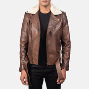 
Handwerkliche Saumverarbeitung an Furton Black Leather Biker Jacket