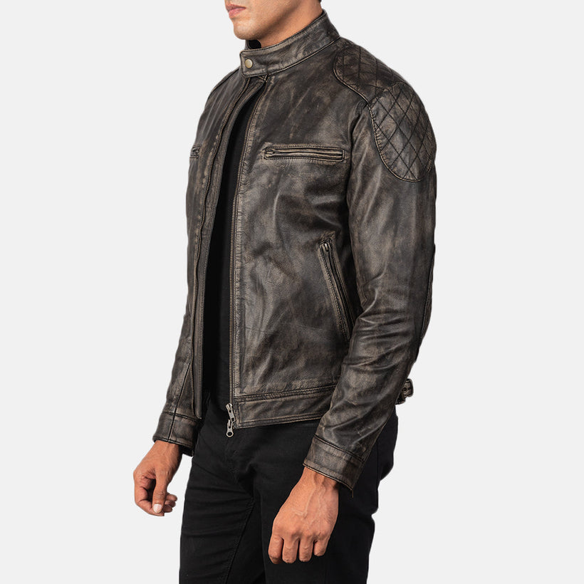 Gatsby Vintage-Braun Lederjacke für Herren