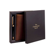 
Detailansicht of Classic Collar & Heavy-Duty Zipper Hardware on Giftset Leather Writing Case and Pen (Passport holder)