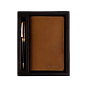 
Giftset Leather Writing Case and Pen (Passport holder) in Classic Full-Grain Leather - Vorderansicht & maßgeschneiderte Silhouette | Online Kaufen
