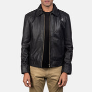 Men's Inferno Braun Lederjacke für Herren in Distressed Brown Sheep Skin Burnishing - Vorderansicht &amp; maßgeschneiderte Silhouette | Online Kaufen