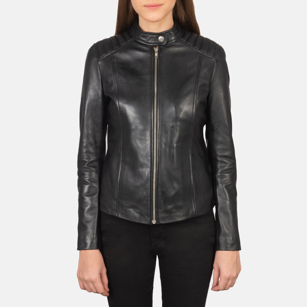 Kelsee Leder-Bikerjacke für Damen – Zusätzliche Produktansicht 3