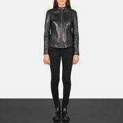 Kelsee Leder-Bikerjacke für Damen – Zusätzliche Produktansicht 4