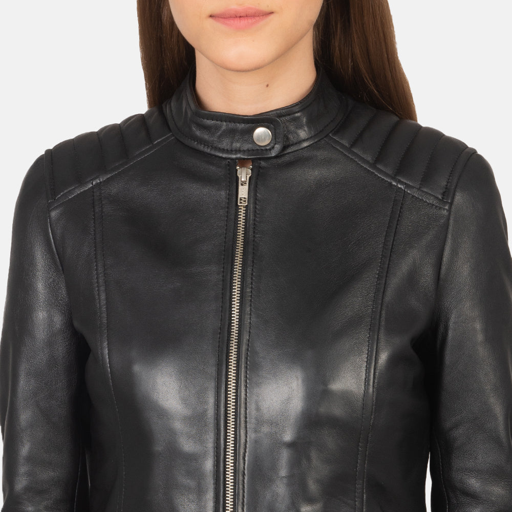 Kelsee Leder-Bikerjacke für Damen – Zusätzliche Produktansicht 6