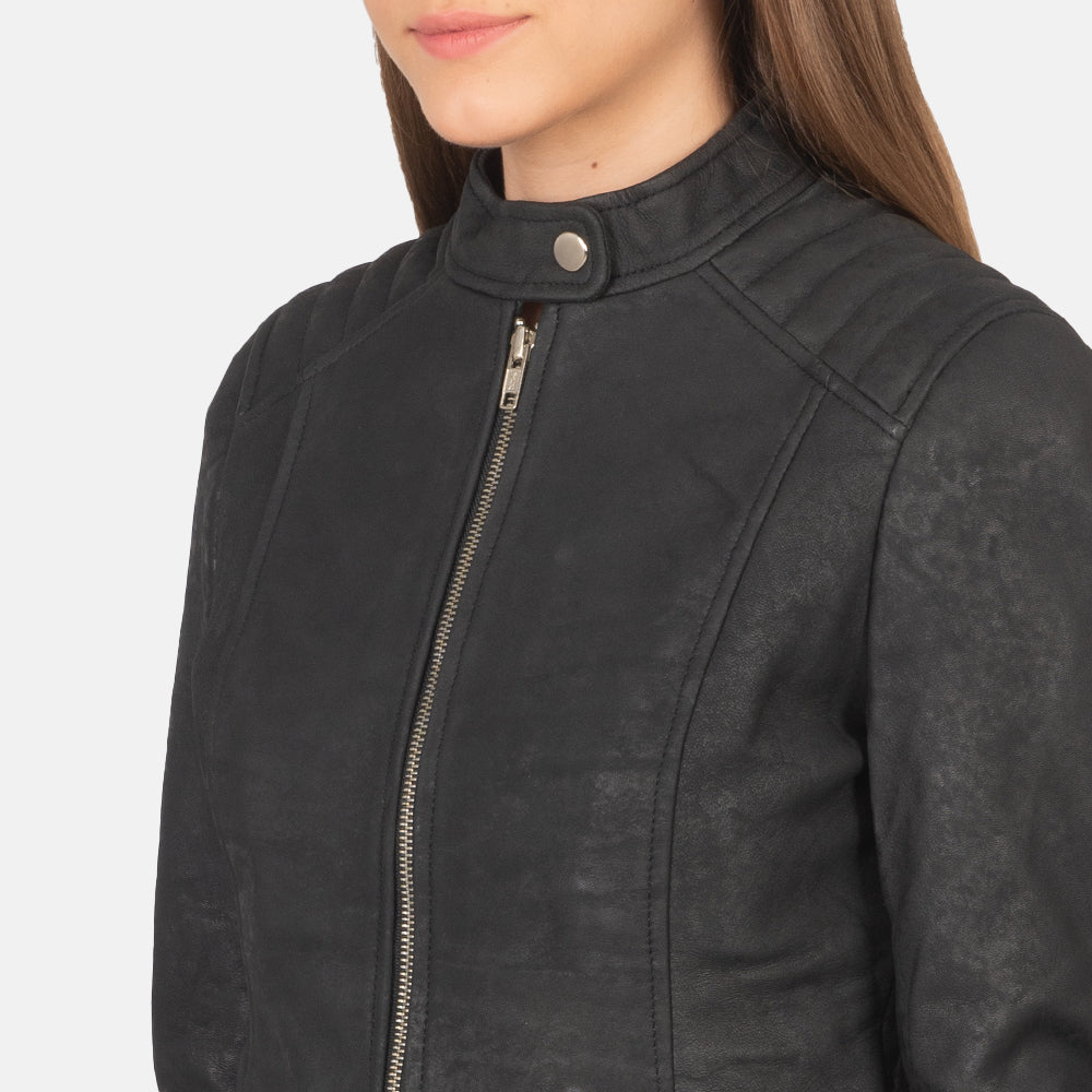 Kelsee Leder-Bikerjacke für Damen – Zusätzliche Produktansicht 6
