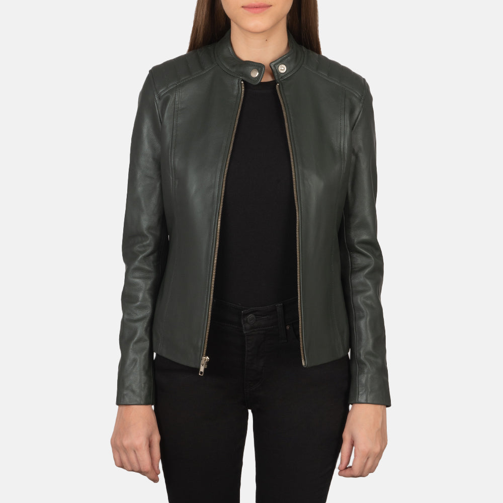 Kelsee Leder-Bikerjacke für Damen – Zusätzliche Produktansicht 1