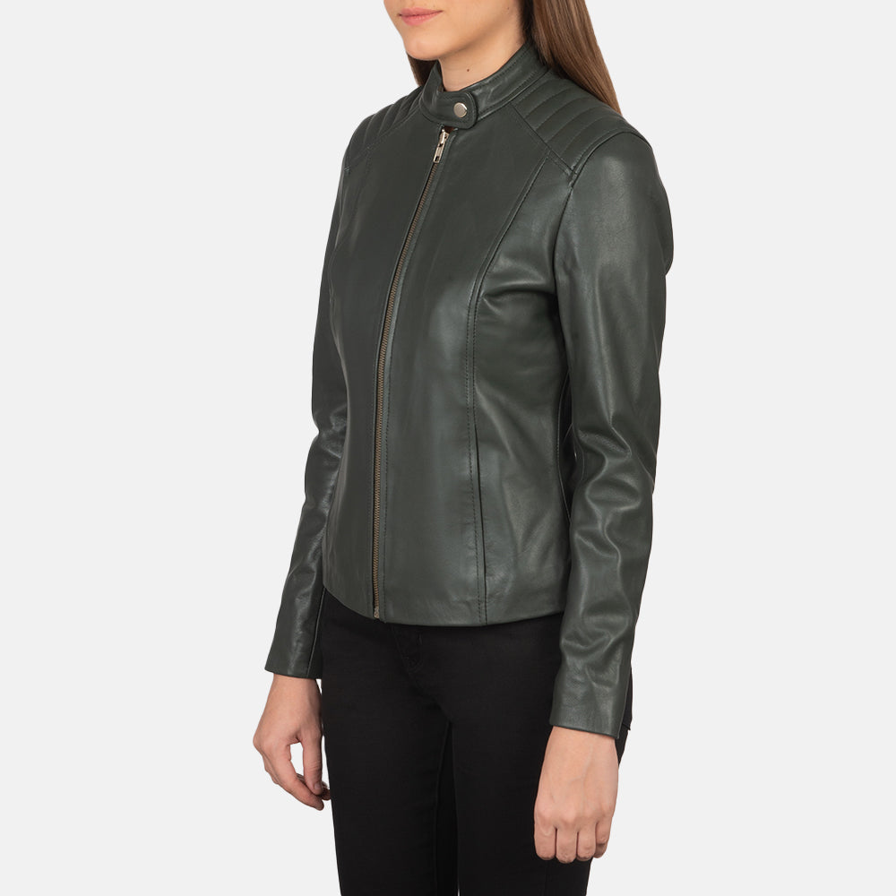 Kelsee Leder-Bikerjacke für Damen – Zusätzliche Produktansicht 2